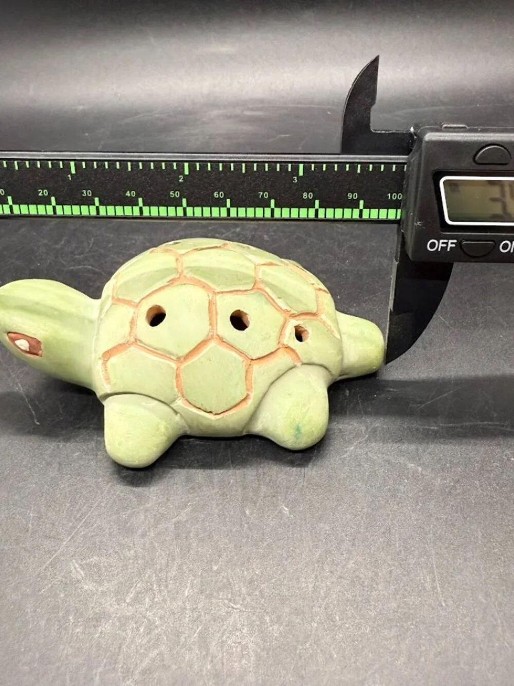 Vintage Terra Cotta Pottery Turtle Ocarina Whistle Flute Abya Yala Latin America
